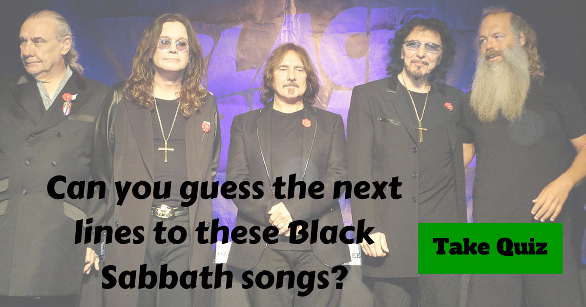 Black Sabbath Guess The Lyrics Trivia