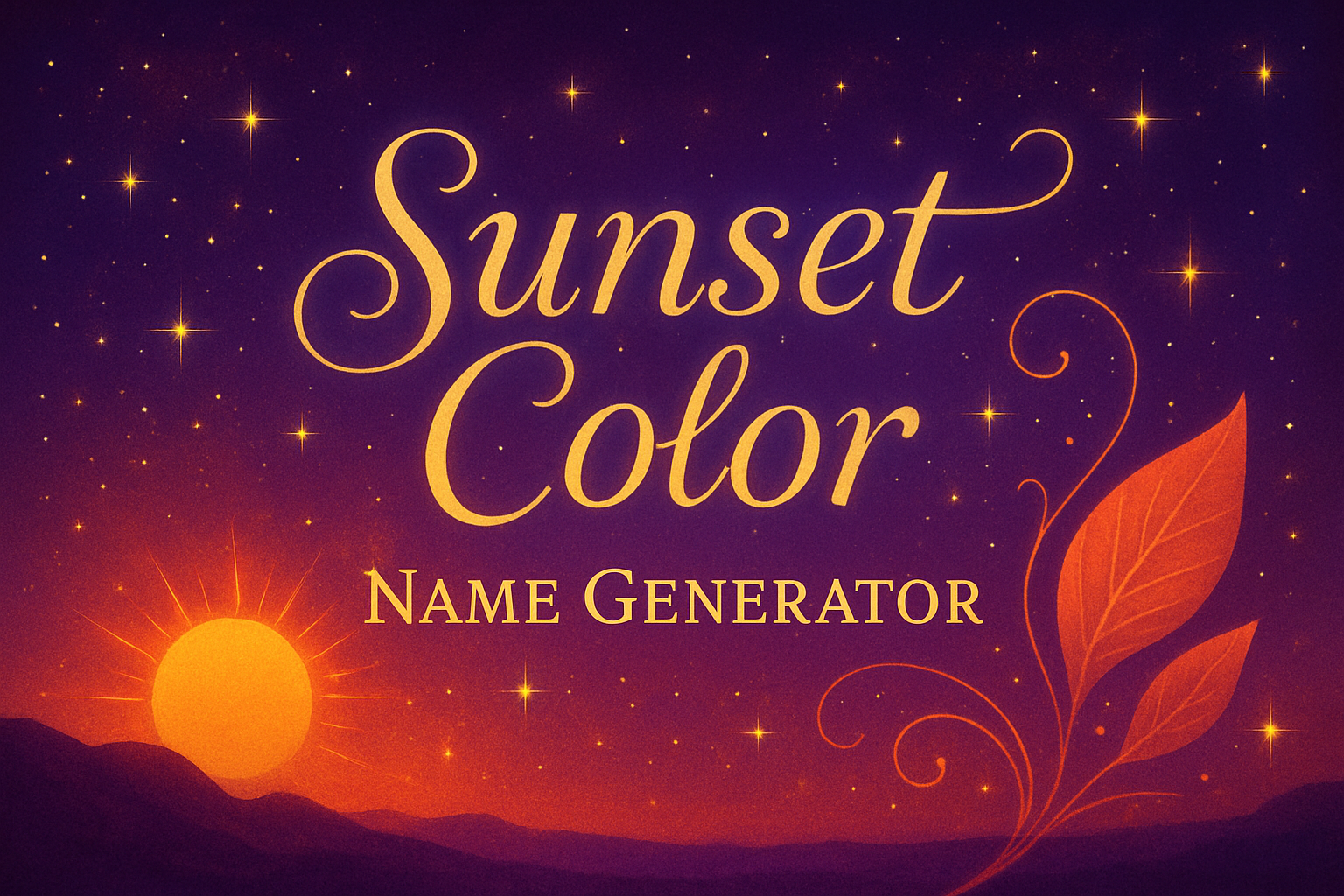 Sunset Color Name Generator