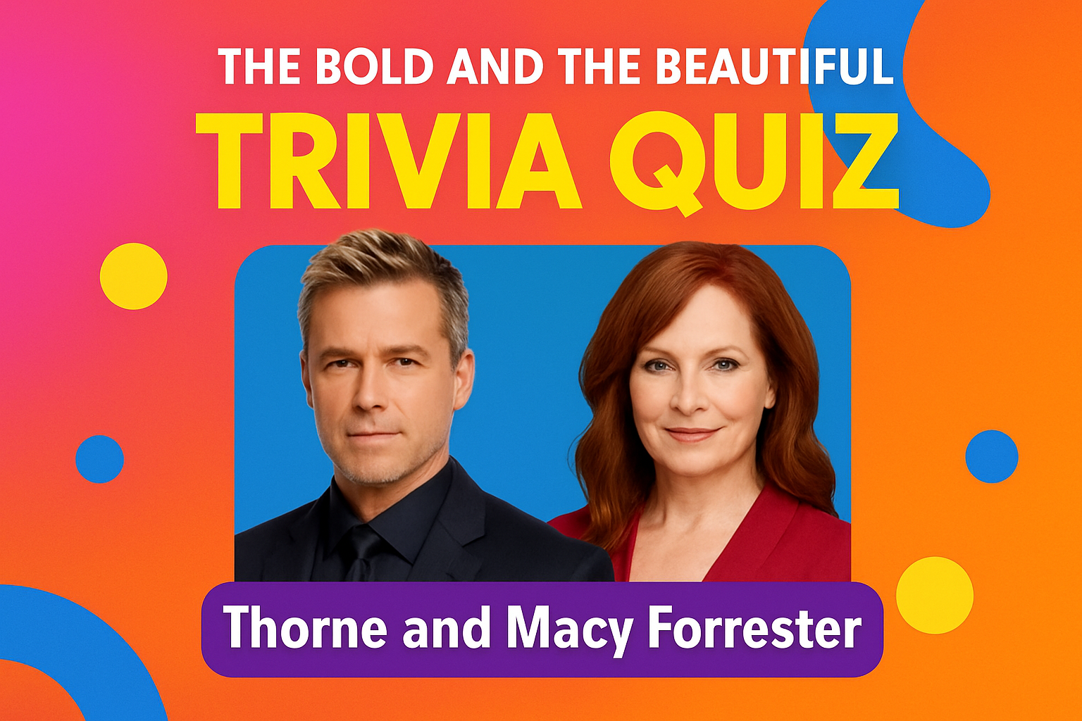 The Bold and the Beautiful Thorne and Macy Forrester